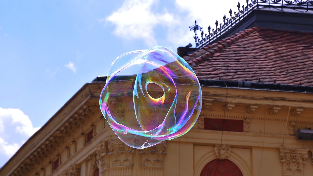 spring stunt bubble free photo