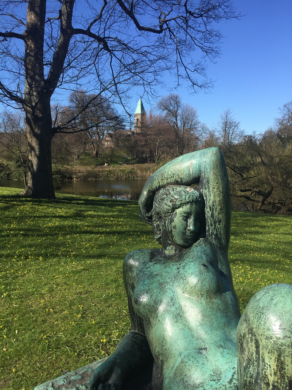 spring statue woman free photo