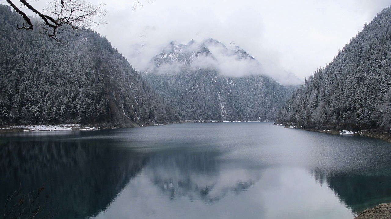 spring jiuzhaigou snow mountain free photo