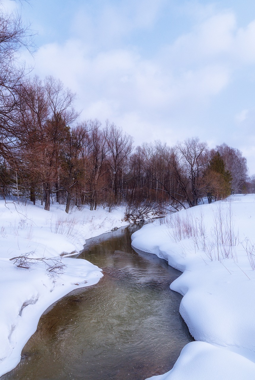 spring river sky free photo