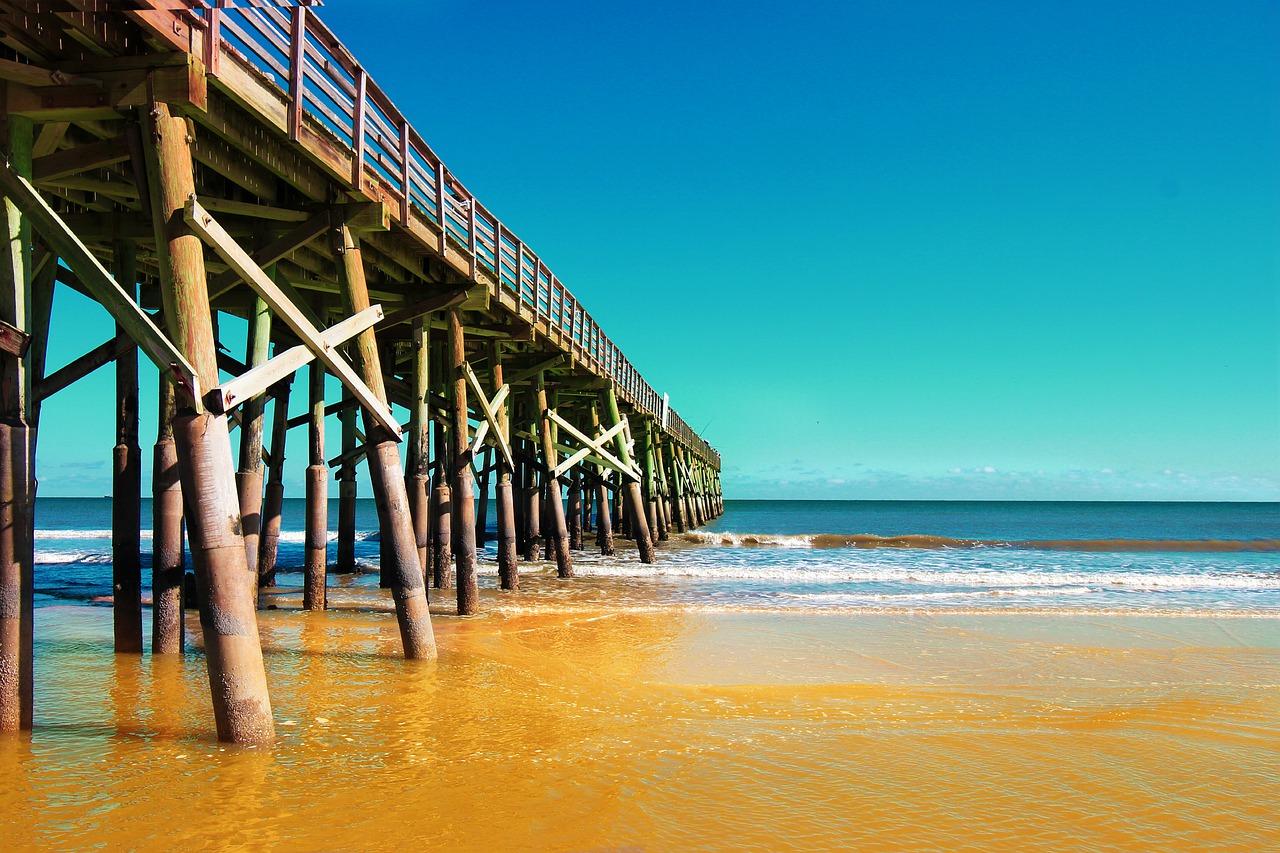 spring  jetty  beach free photo