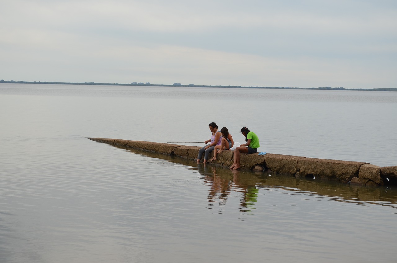 spring fishing children free photo