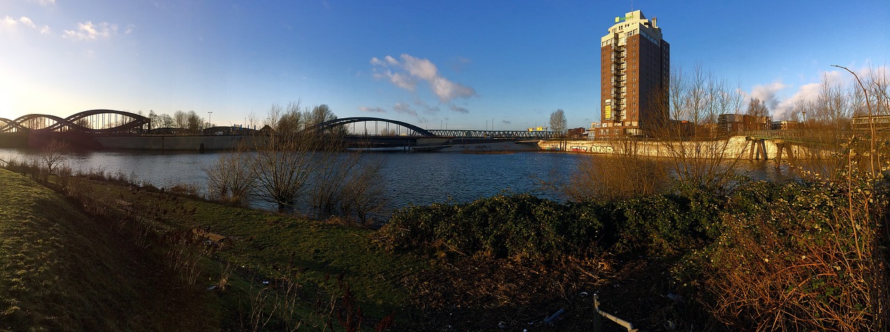 spring elbe panorama free photo