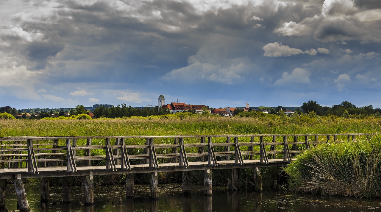 spring lake bad buchau boardwalk free photo