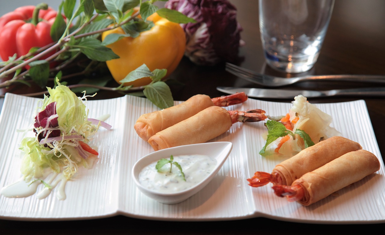 spring rolls asian snack free photo