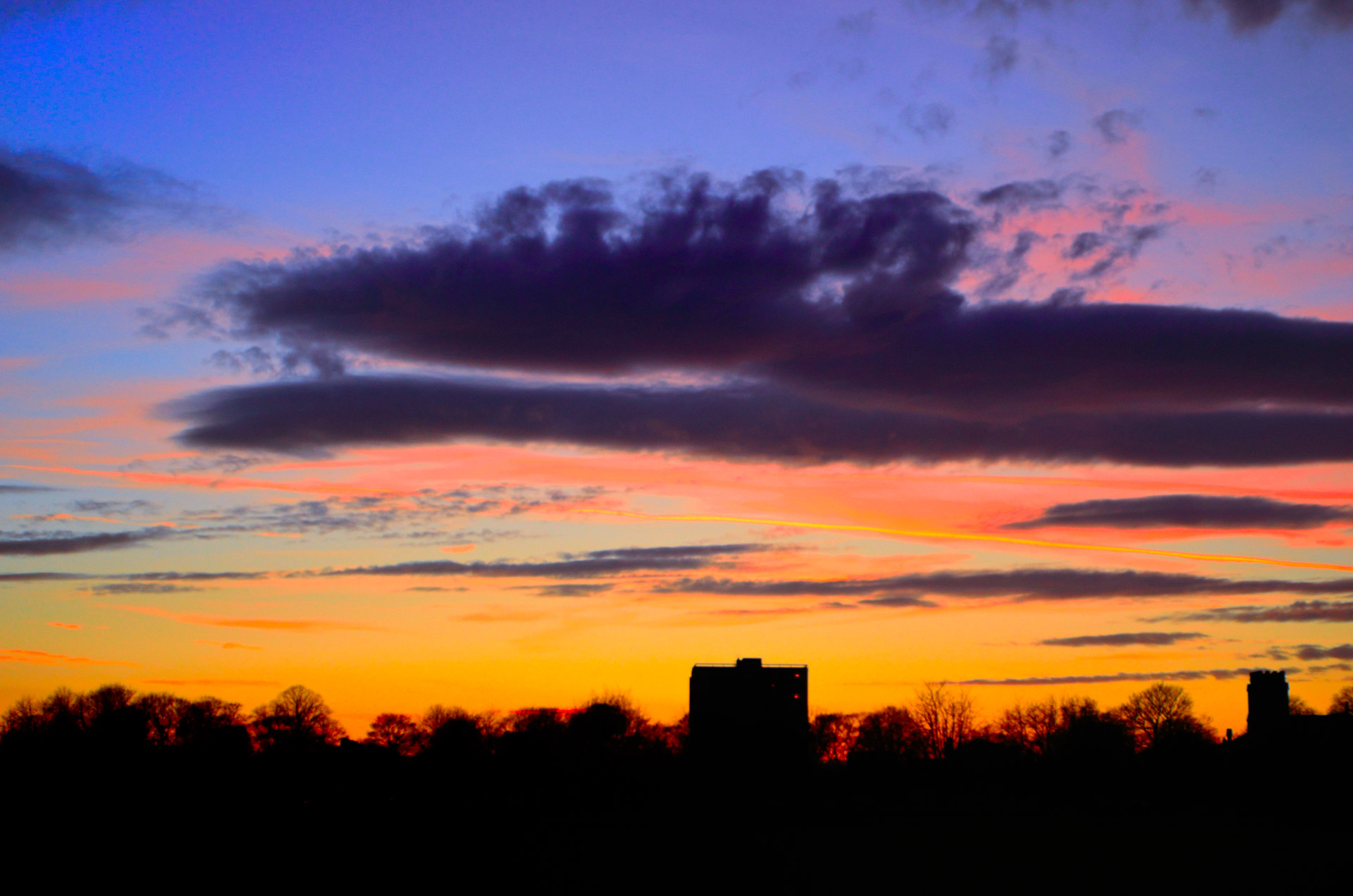 sunset spring sky free photo