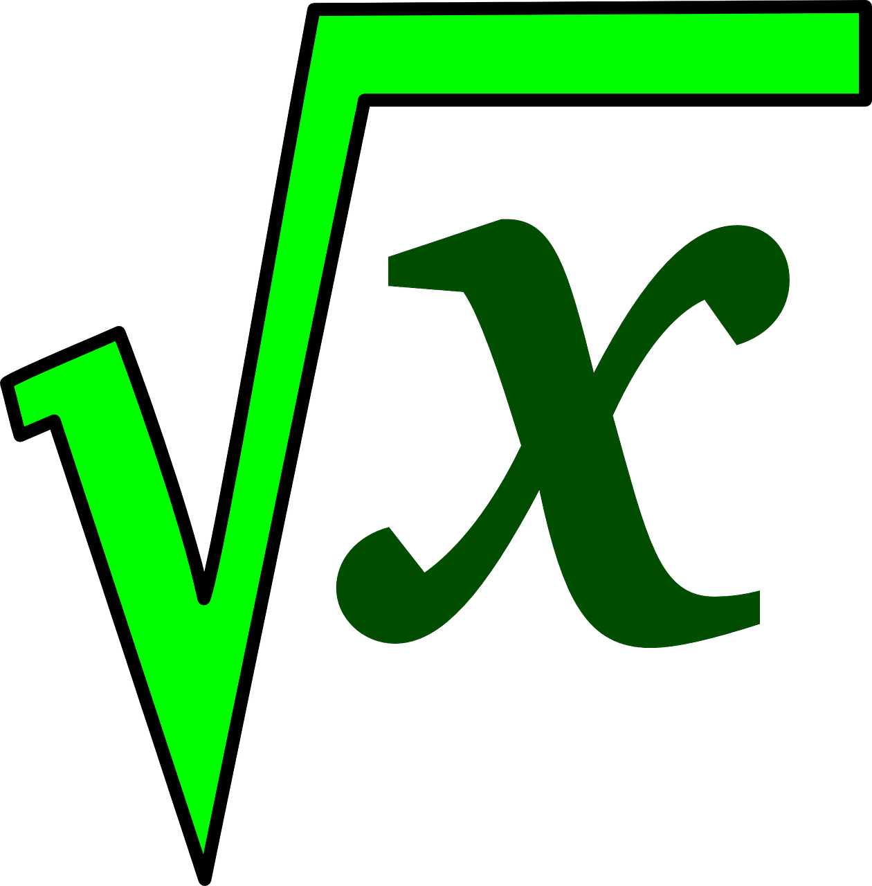 square root math green free photo