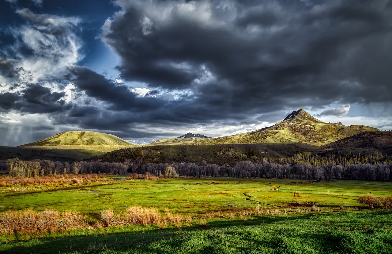 squaw mountain  landscape  sunset free photo