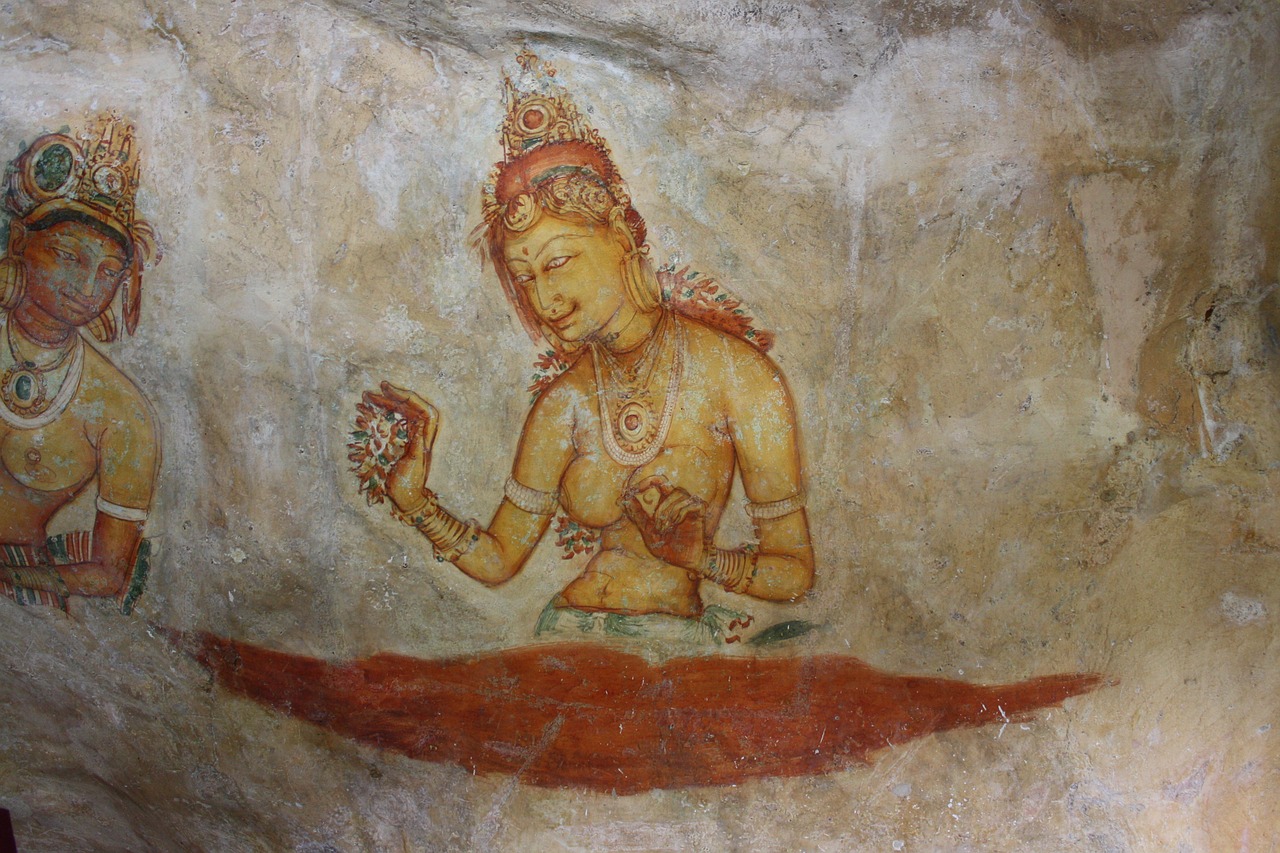 sri lanka buddhism painting free photo