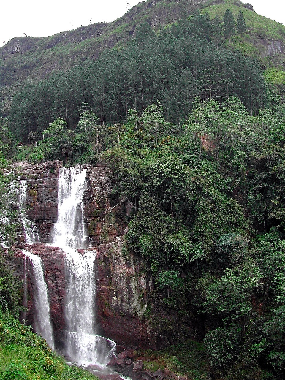 sri lanka cascade mountain free photo