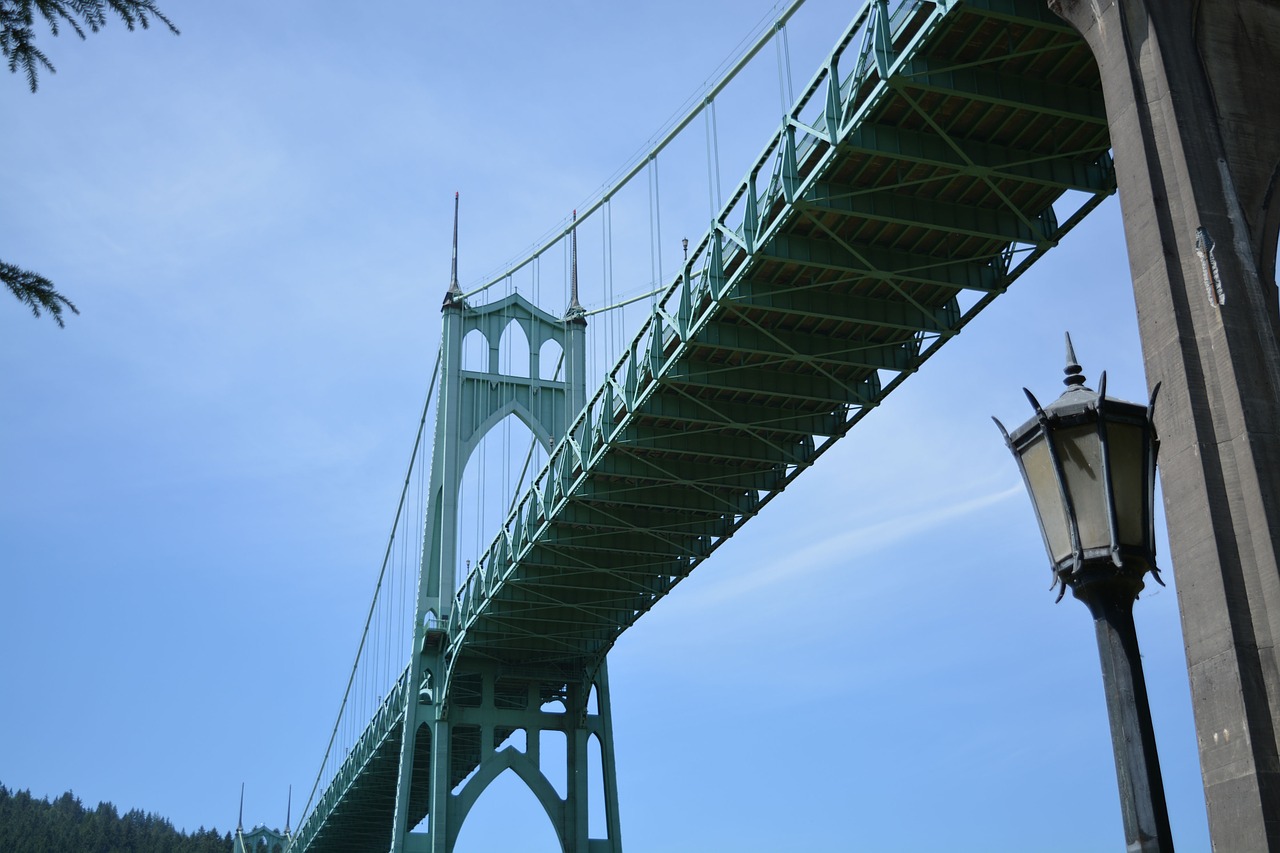 st john's bridge north portland free photo