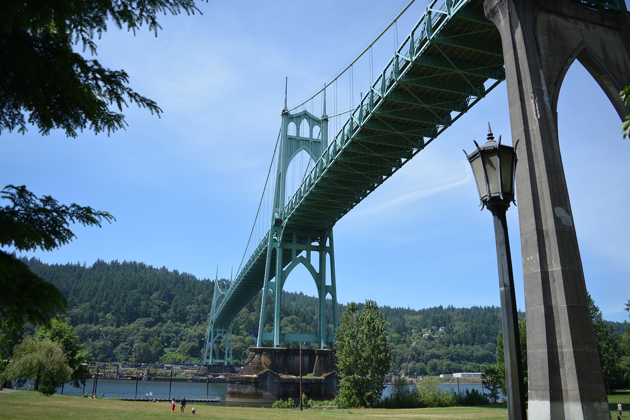 st john's bridge north portland free photo