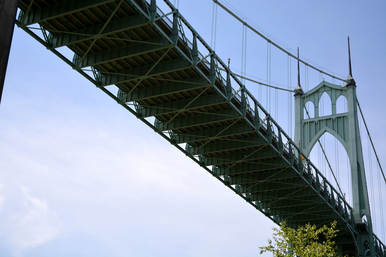 st john's bridge north portland free photo