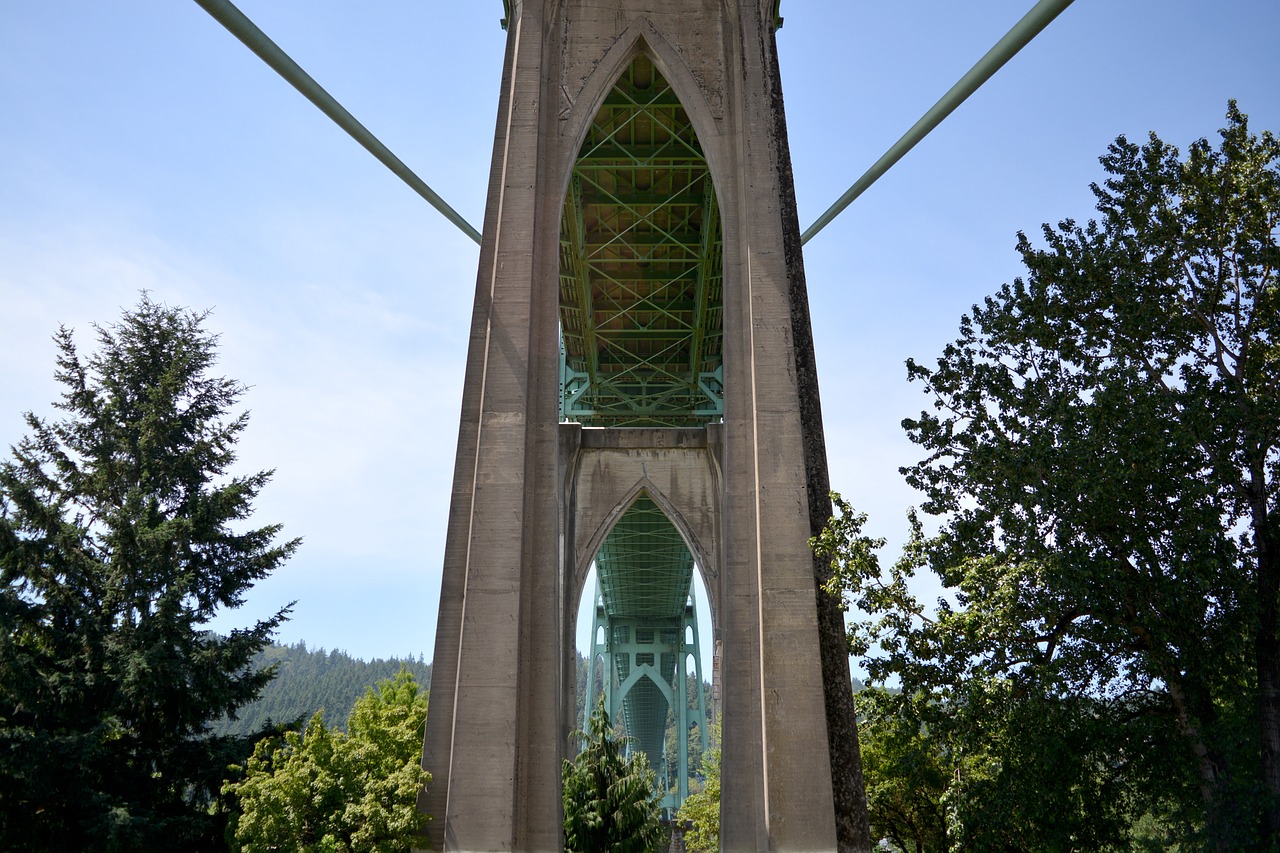 st john's bridge north portland free photo