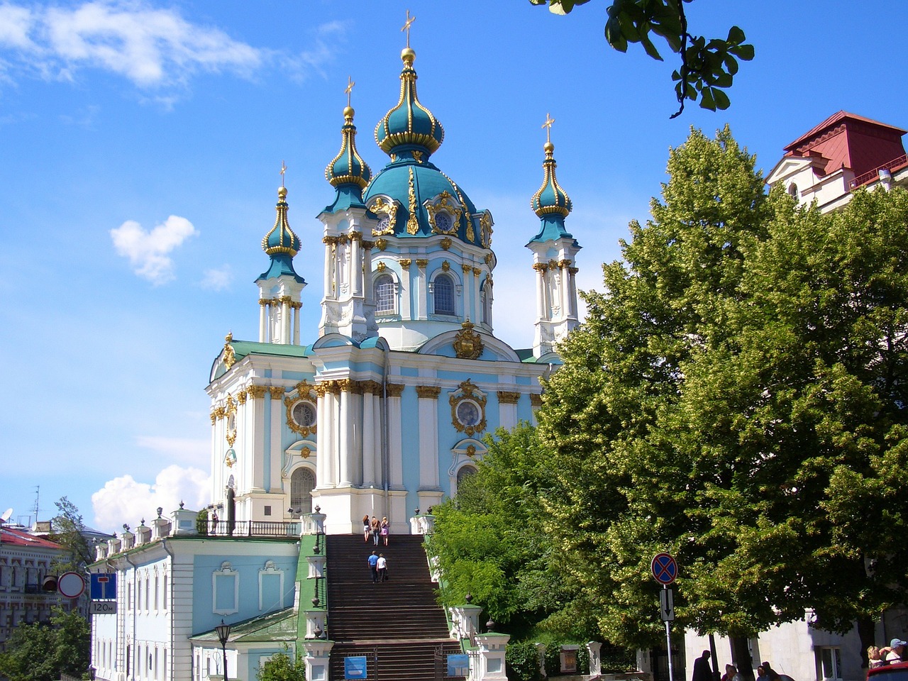 st andrews church kiev ukraine free photo