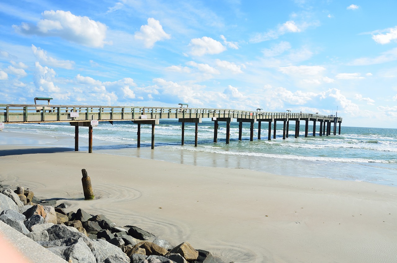 st augustine beach florida fishing free photo