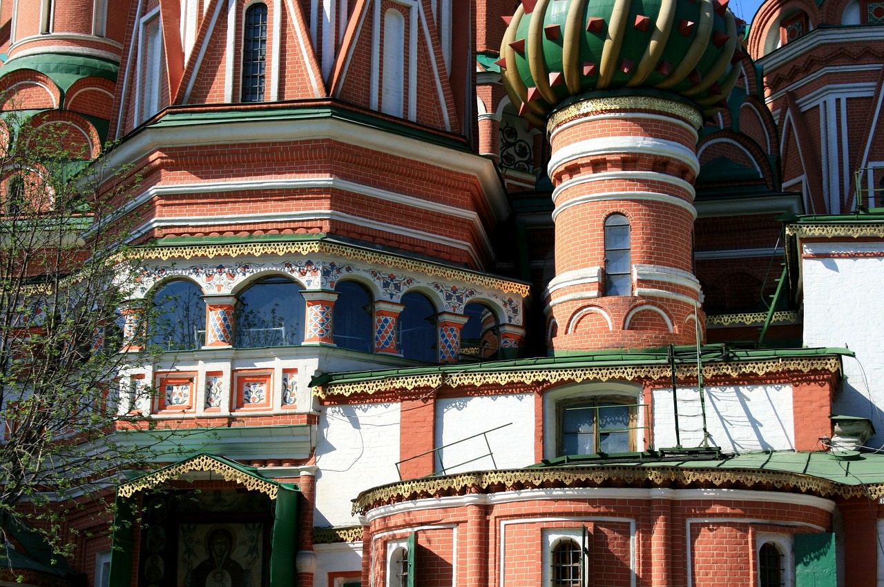 st basil's cathedral multicolored windows free photo