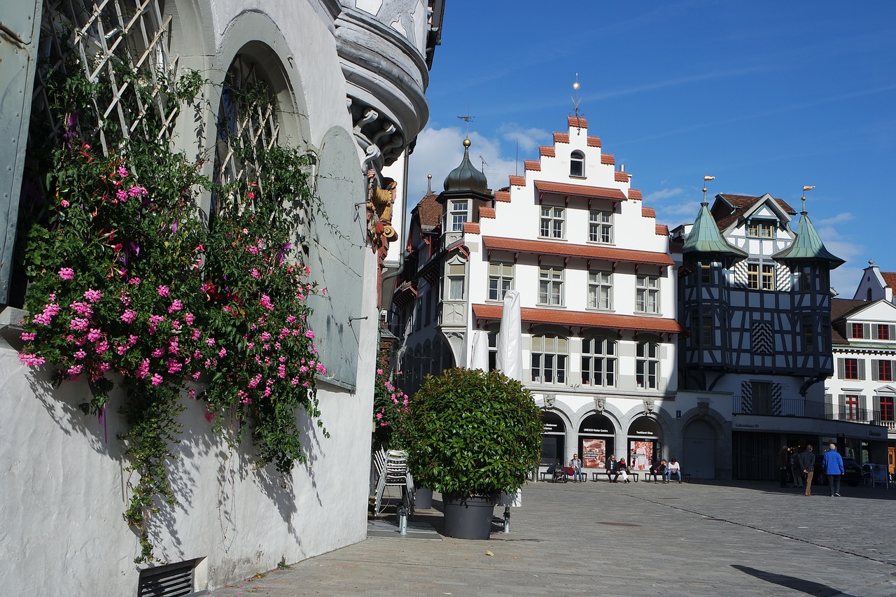 st gallen old town historic home free photo