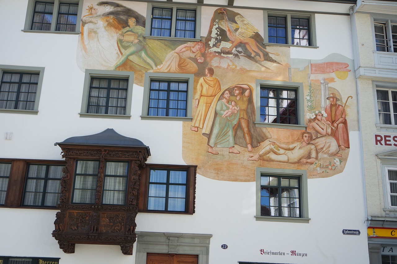 st gallen old town town home free photo