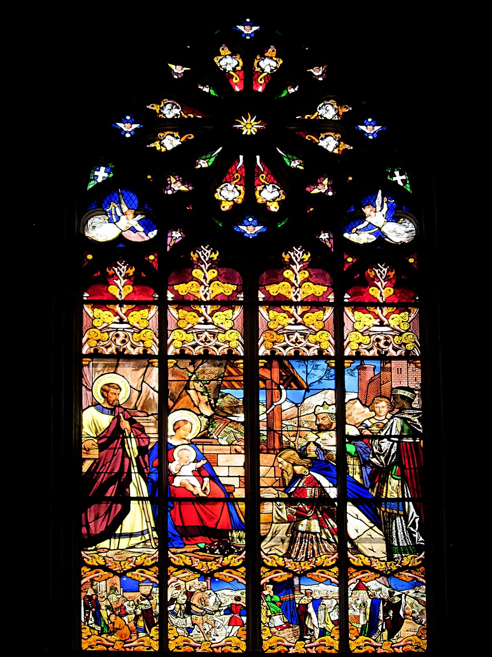 st gatien cathedral visit of the magi stained glass free photo