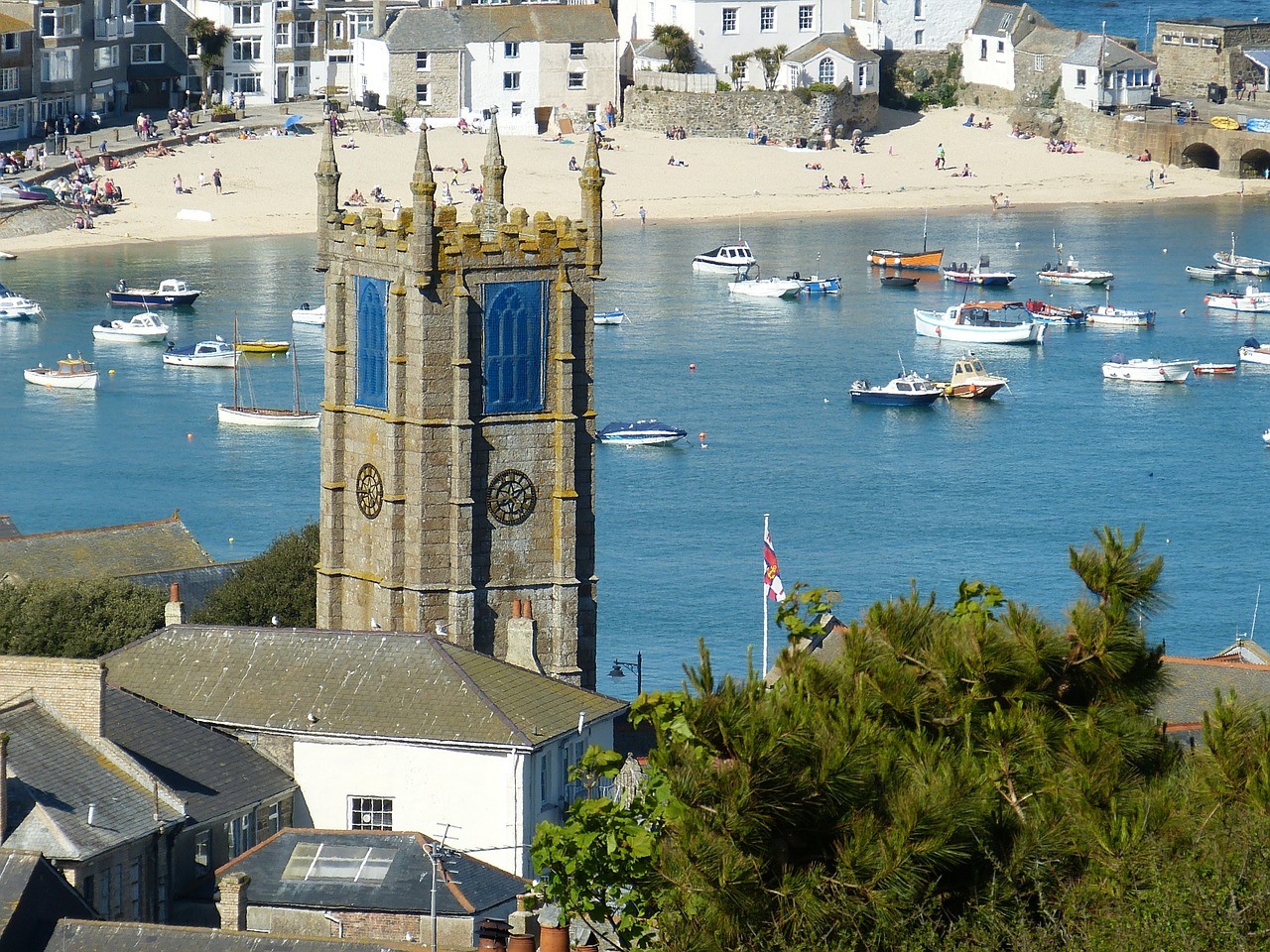 st ives steeple england free photo