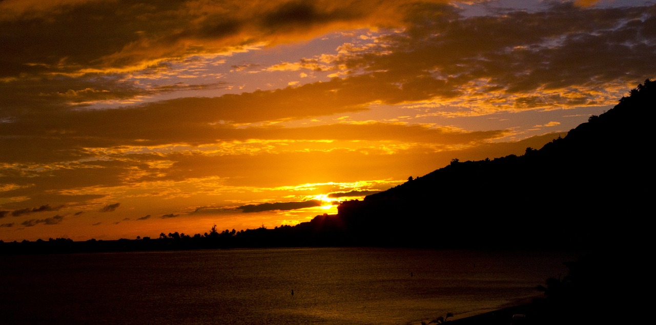 st maarten sunset sun free photo