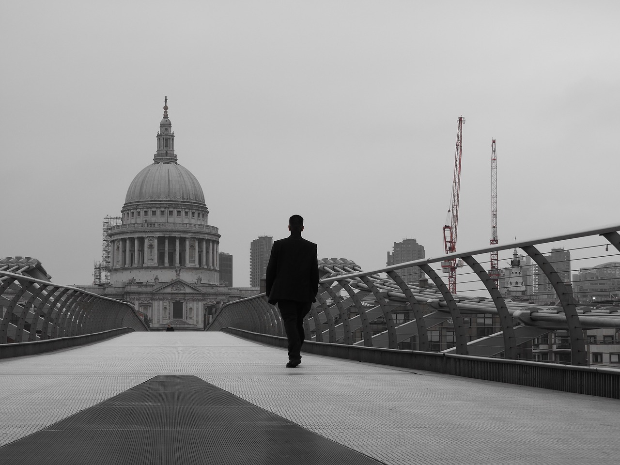 st paul's millennium bridge street photography free photo