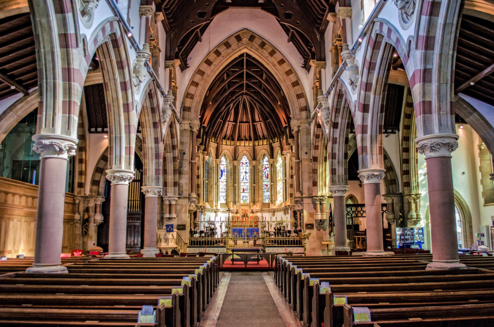 church interior pew free photo