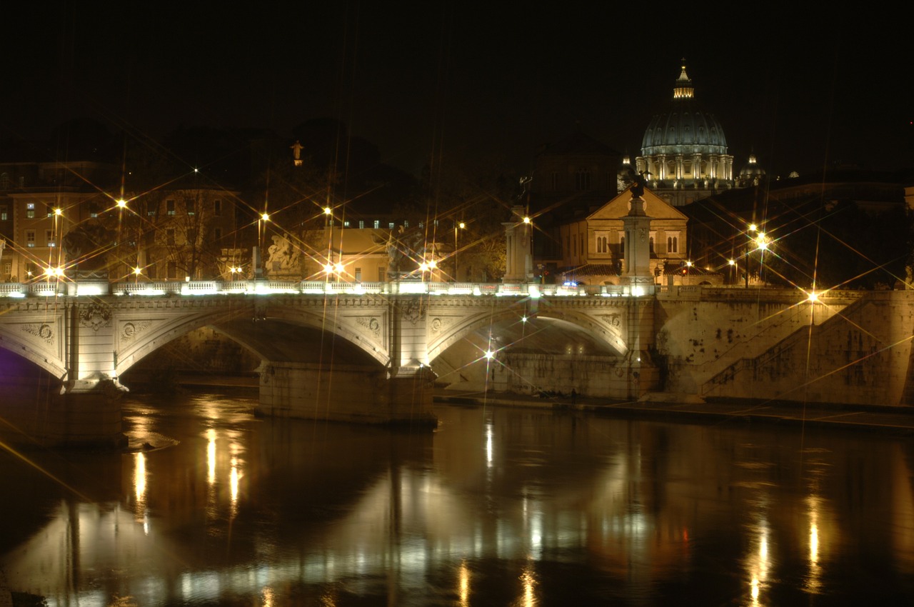 st peters basilica rome night free photo