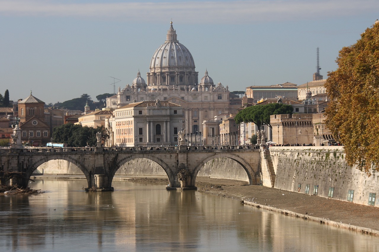 st peter's basilica rome bridge free photo
