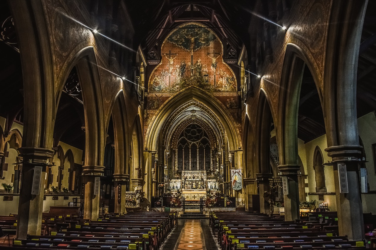 st peter's church  interior  bournemouth free photo