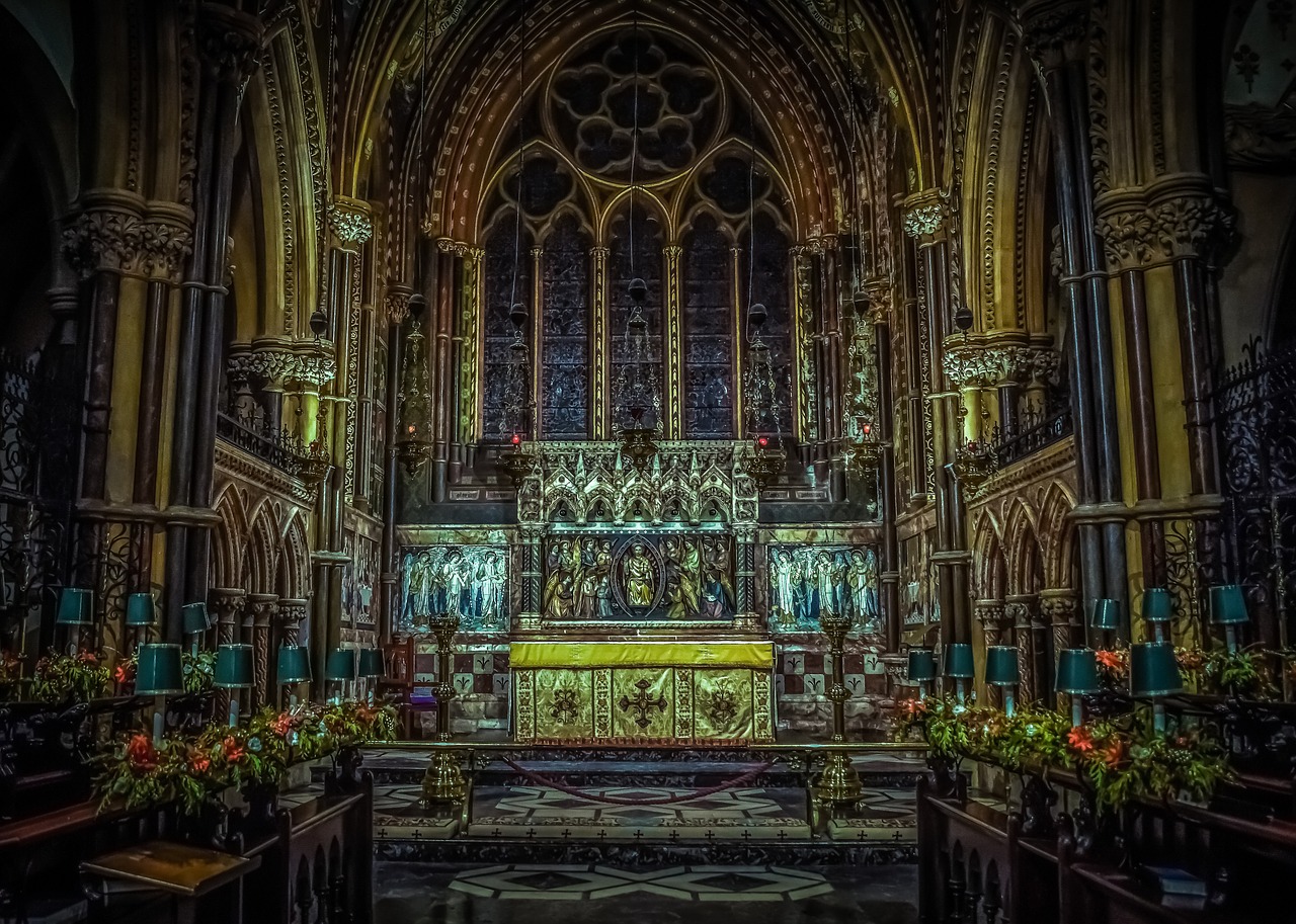st peter's church  interior  bournemouth free photo