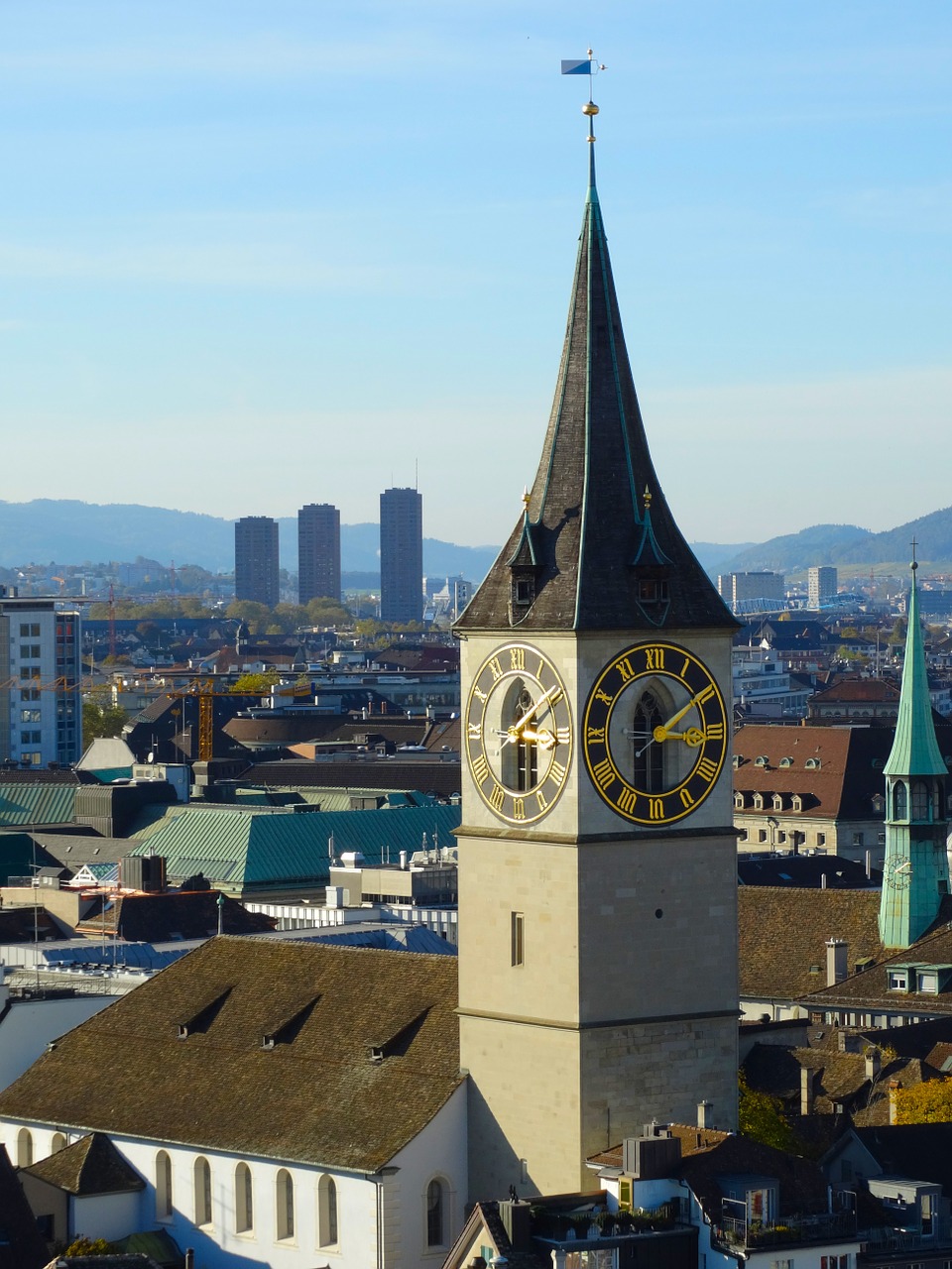 st peter's church church zurich free photo