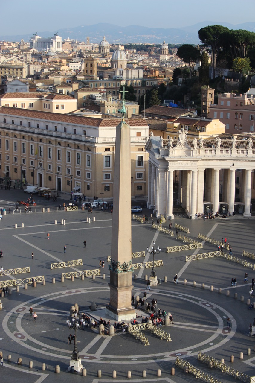 st peter's square obelisk rome free photo