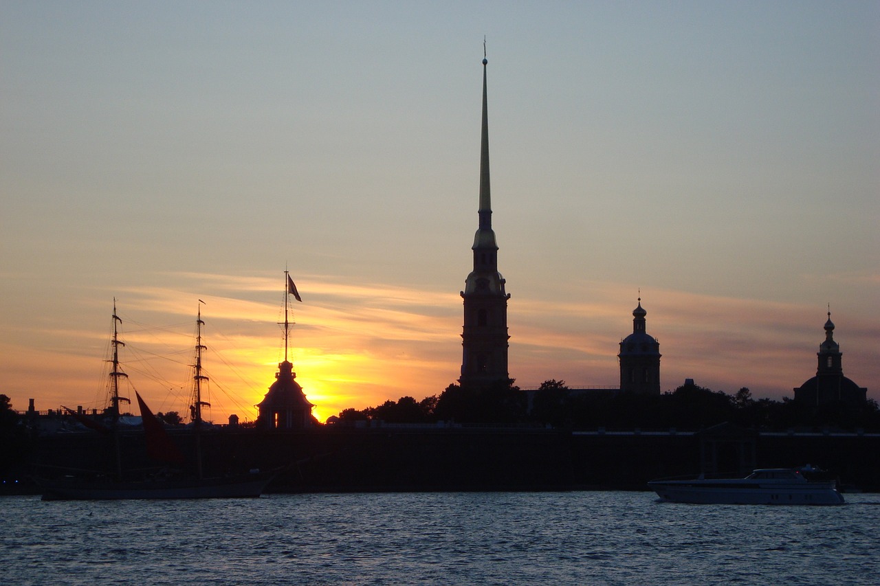 st petersburg evening in the city architecture free photo