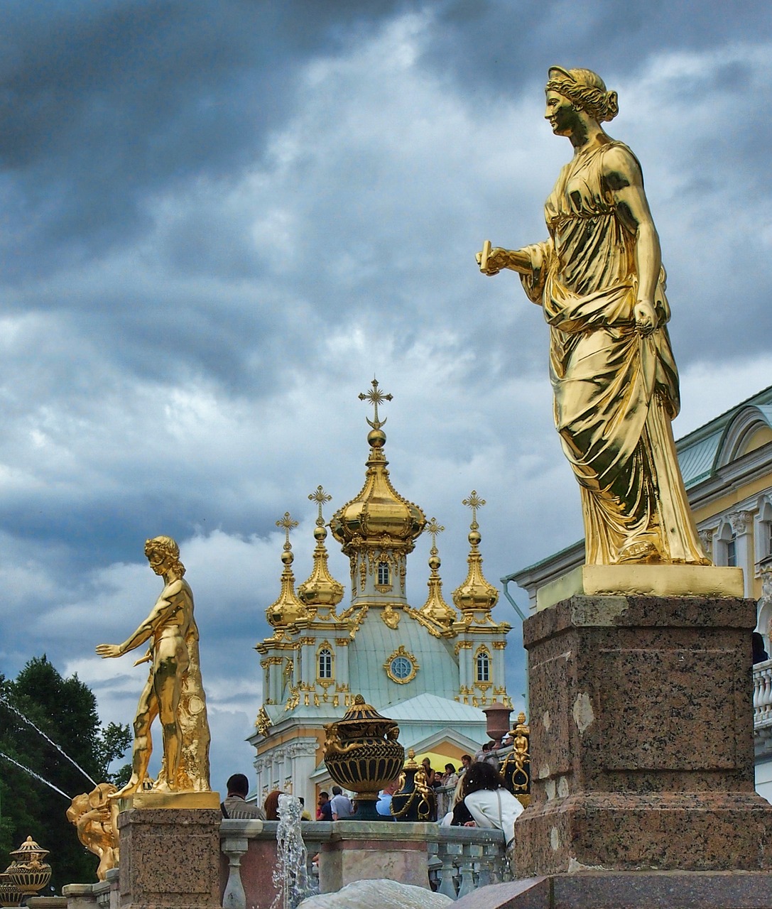 st petersburg russia statues free photo