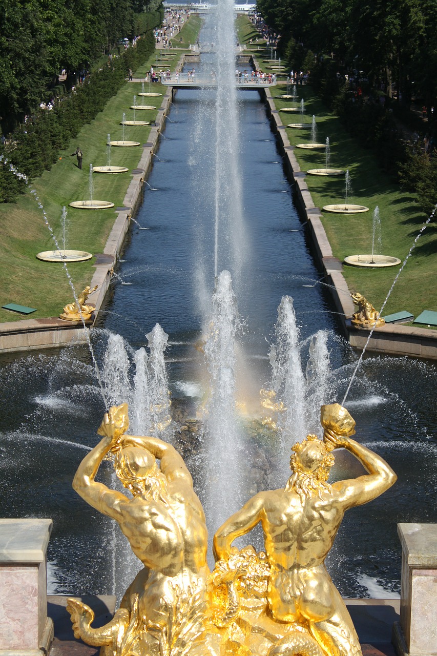 st petersburg russian fountain free photo