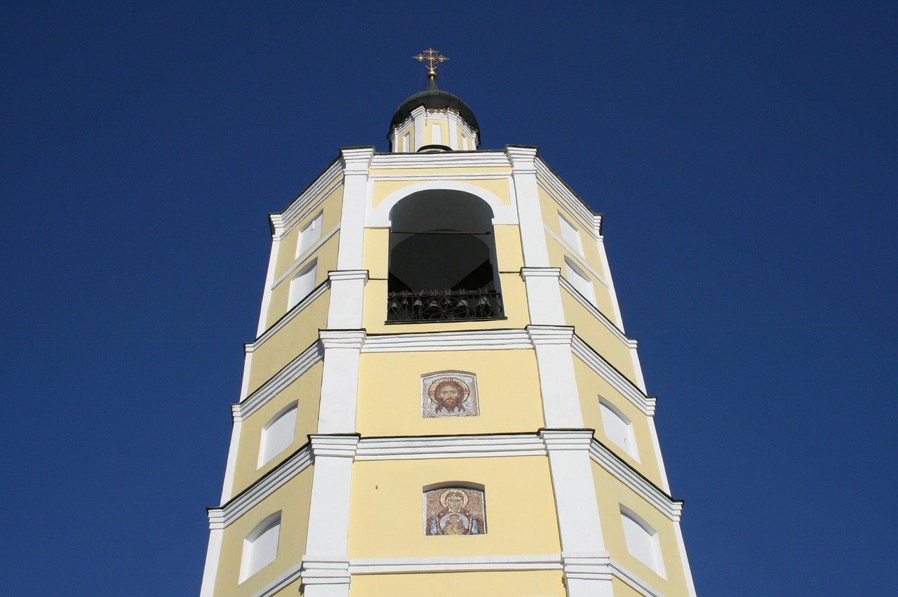 st philip church bell tower cream free photo