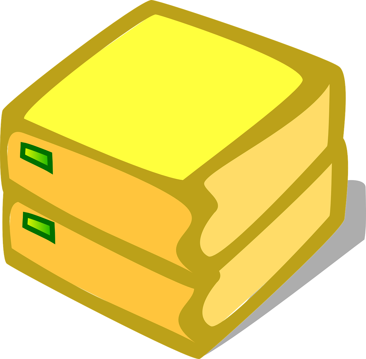 stack yellow packages free photo