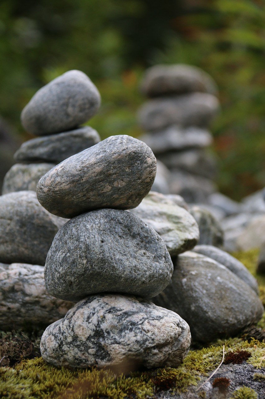stack stones rocks free photo