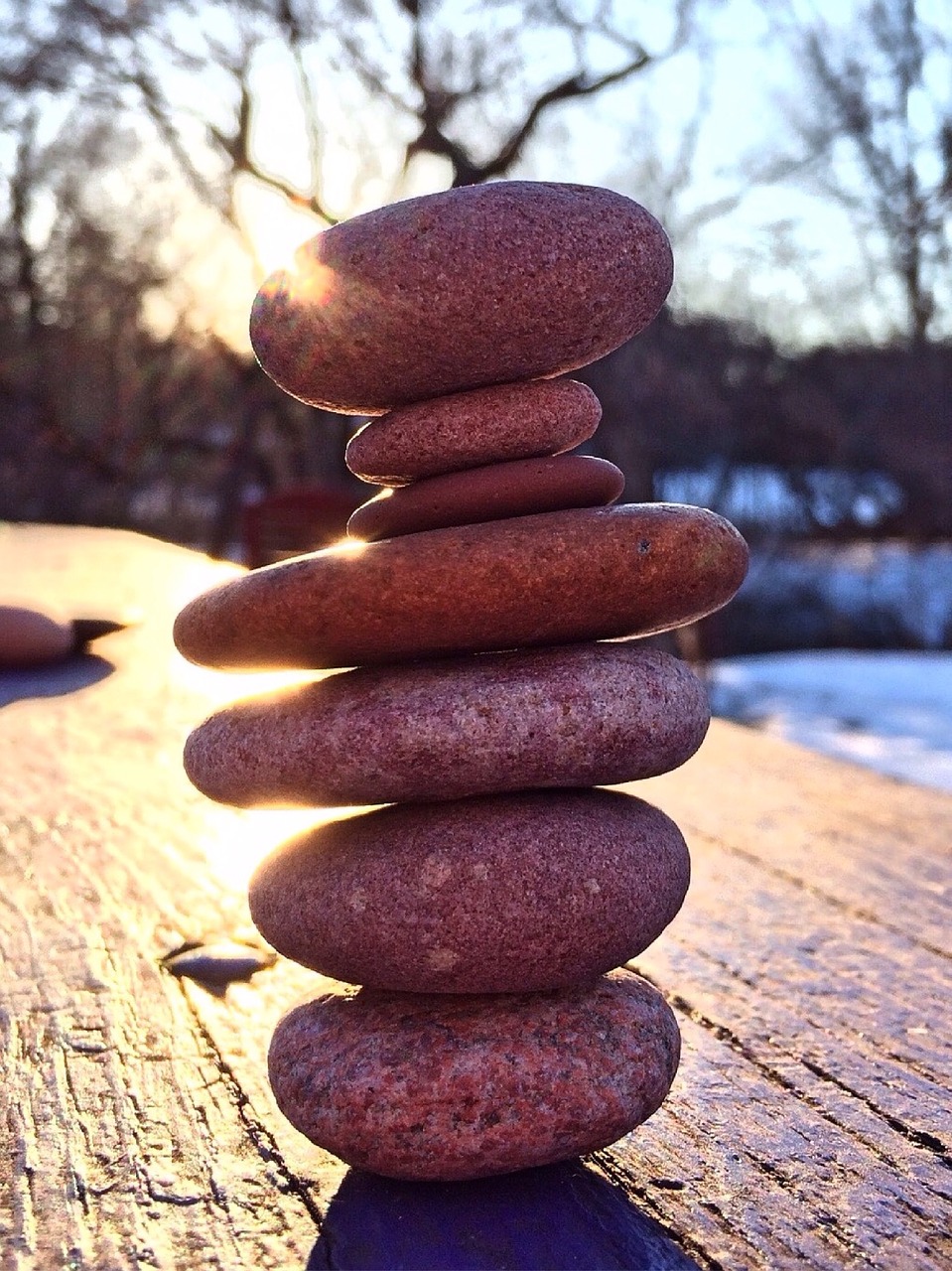 stacked stones relax balance free photo