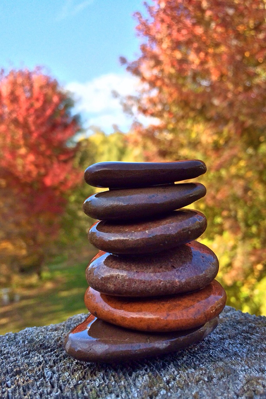 stacking stones balance relax free photo