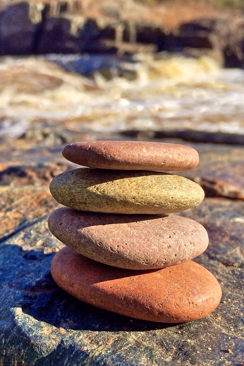 stacking stones balance relax free photo