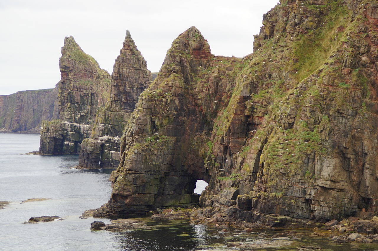 stacks of duncansby  rock  coast free photo