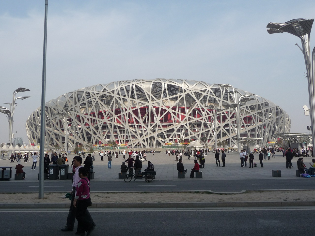 stadium bird's nest beijing free photo