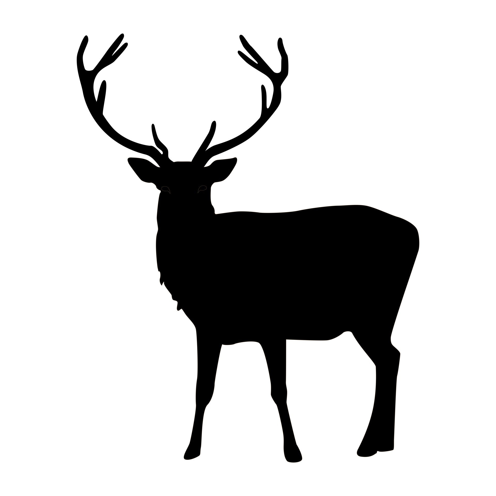 silhouette deer stag free photo