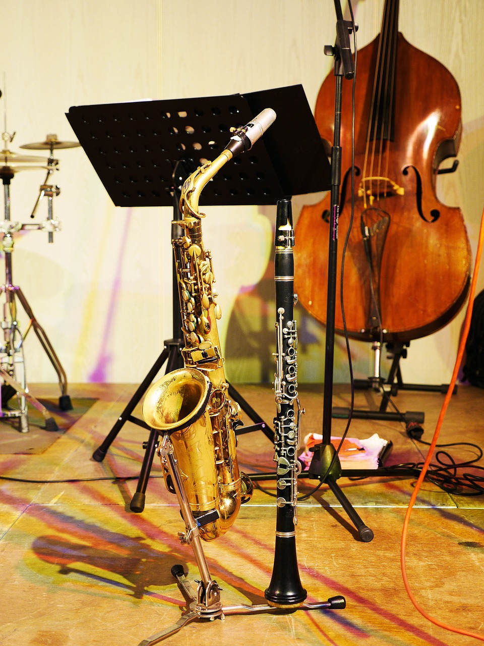 stage jazz instruments free photo