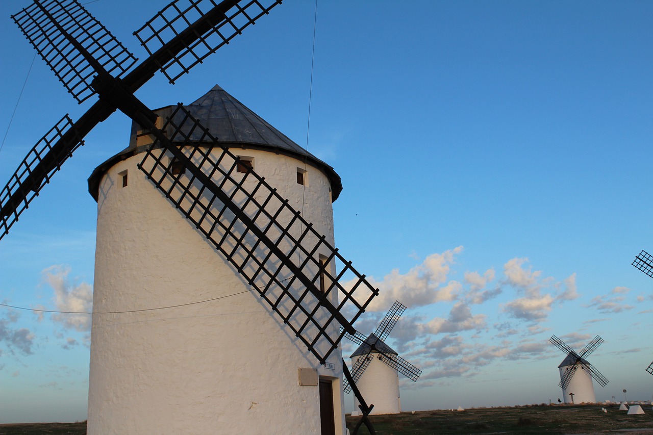 stain windmills castile - la mancha free photo