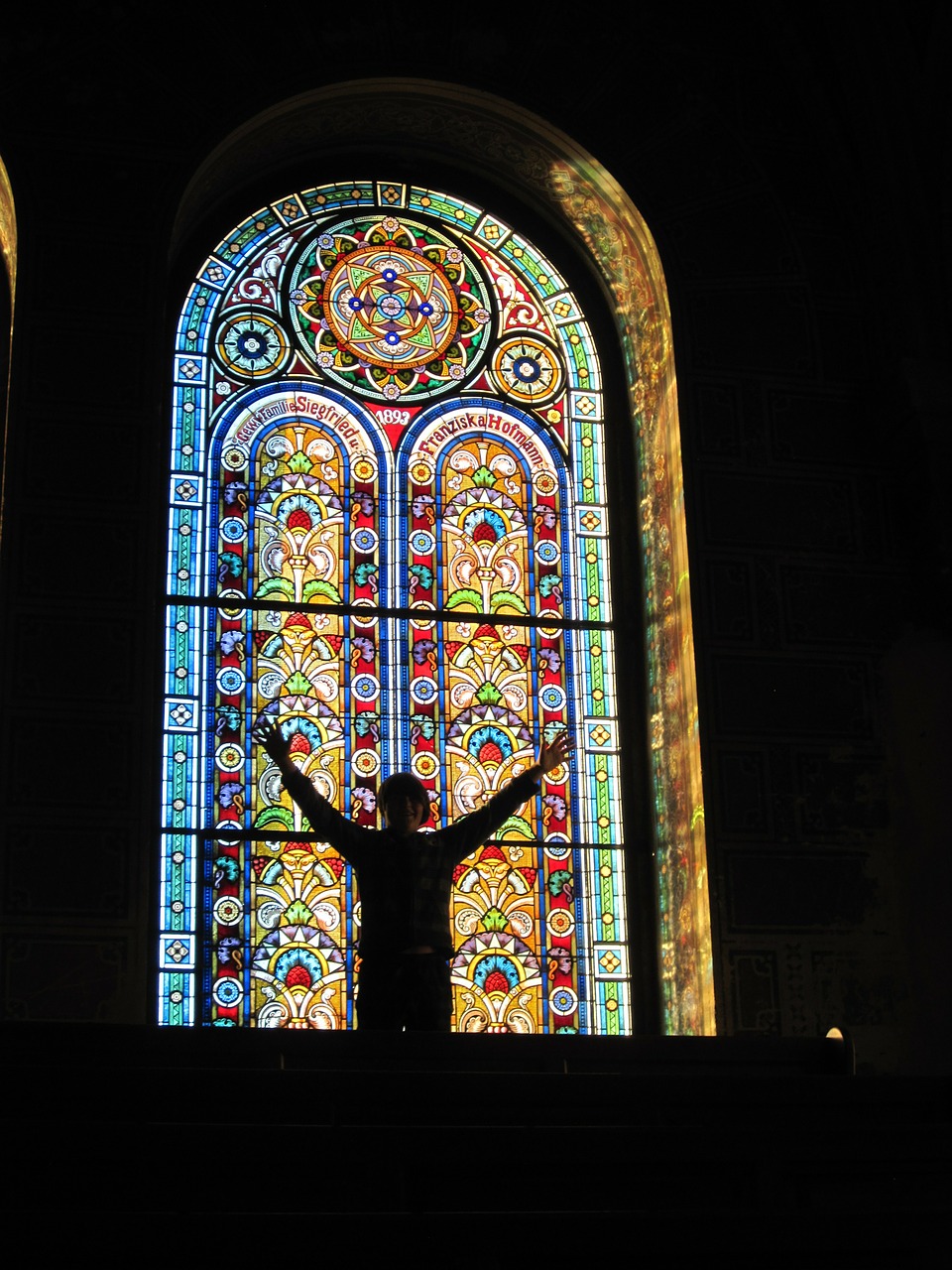 stain glass window jewish synagogue glass free photo