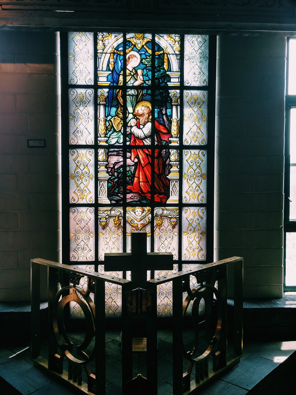 stained glass religion light free photo